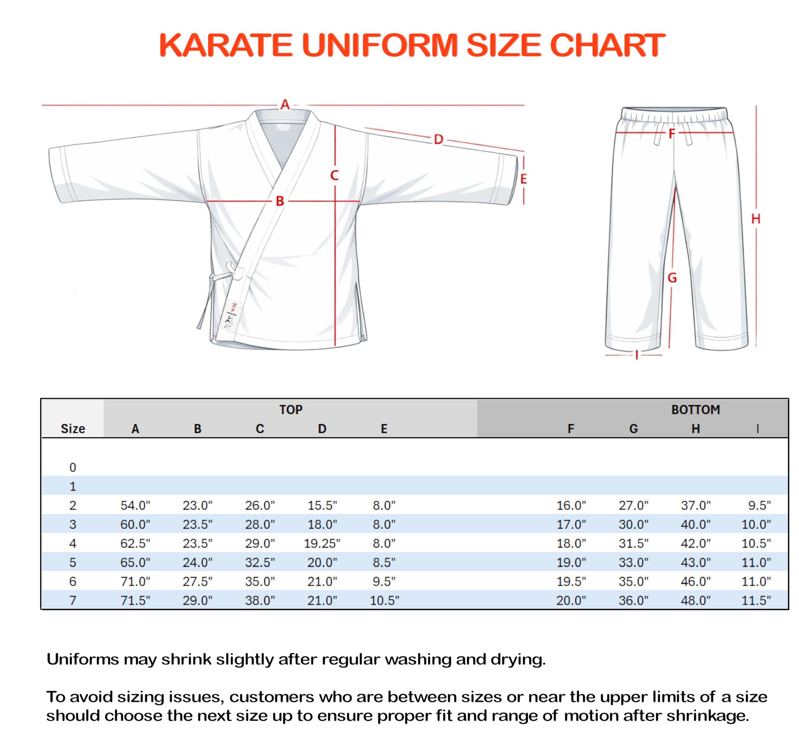 Karate Gi Uniform – Lightweight Training Suit with Belt - Black Top/Pants