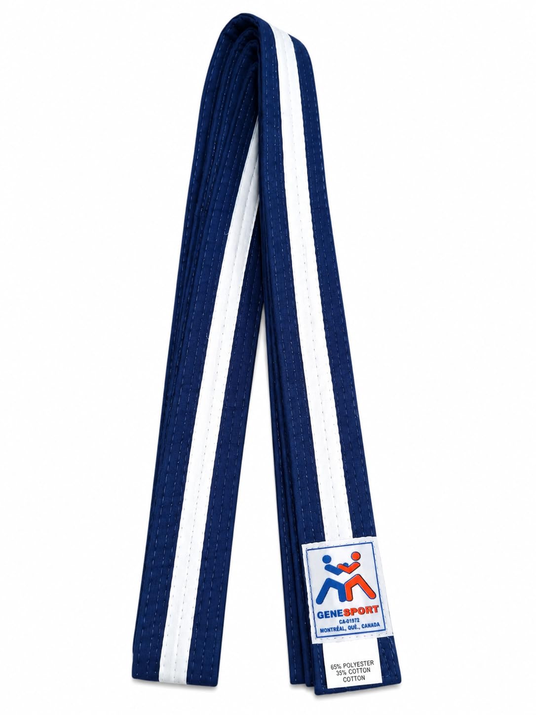Rank Belt with Color Stripe - Poly-Cotton
