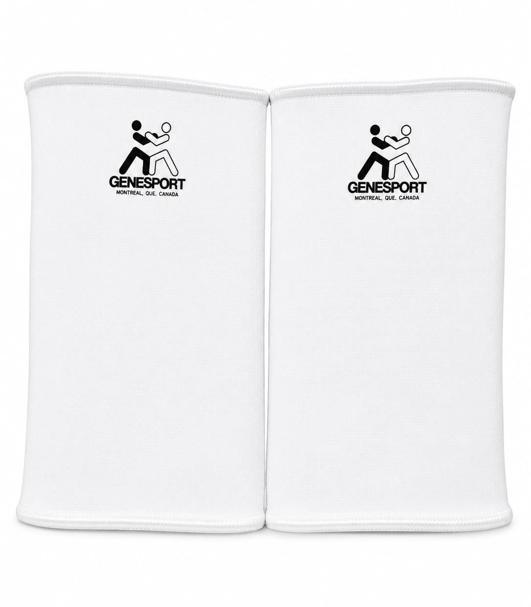 Knee Elastic Compression Support – Slip-On Protective Knee Sleeves  - White - Pair