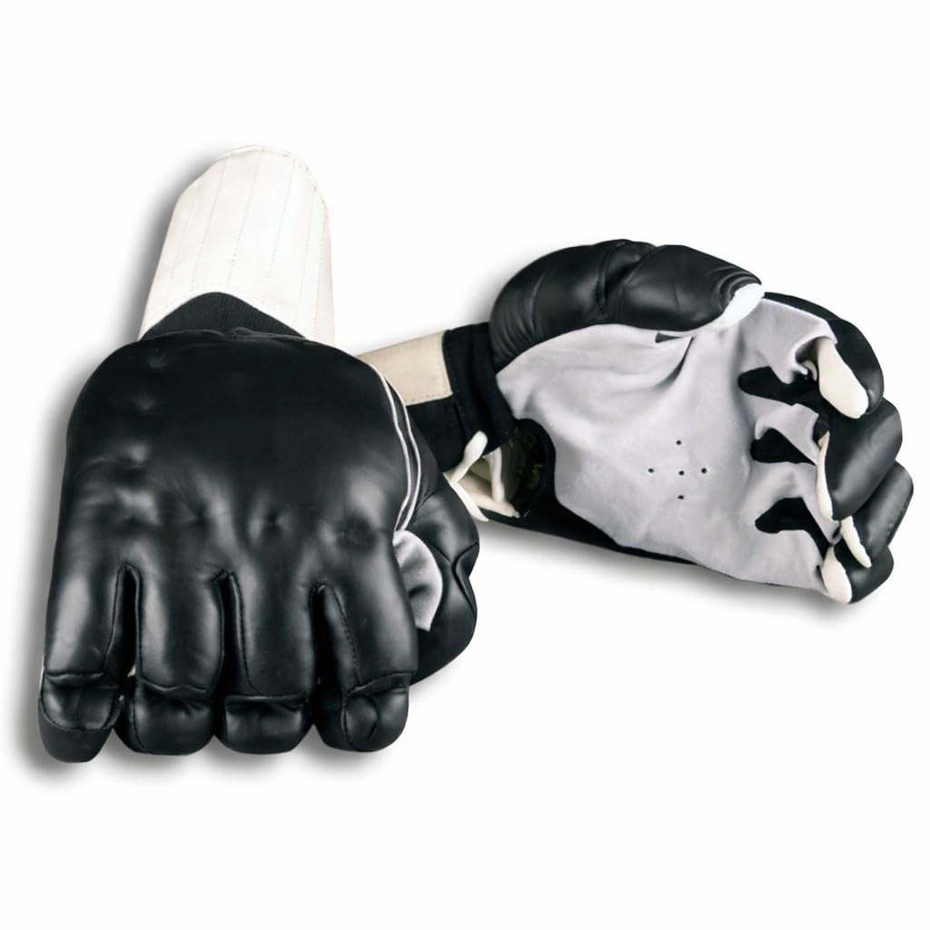 Leather Kenpo Training Gloves – Open Palm Gloves with Lace-Up Wrist Support - Pair