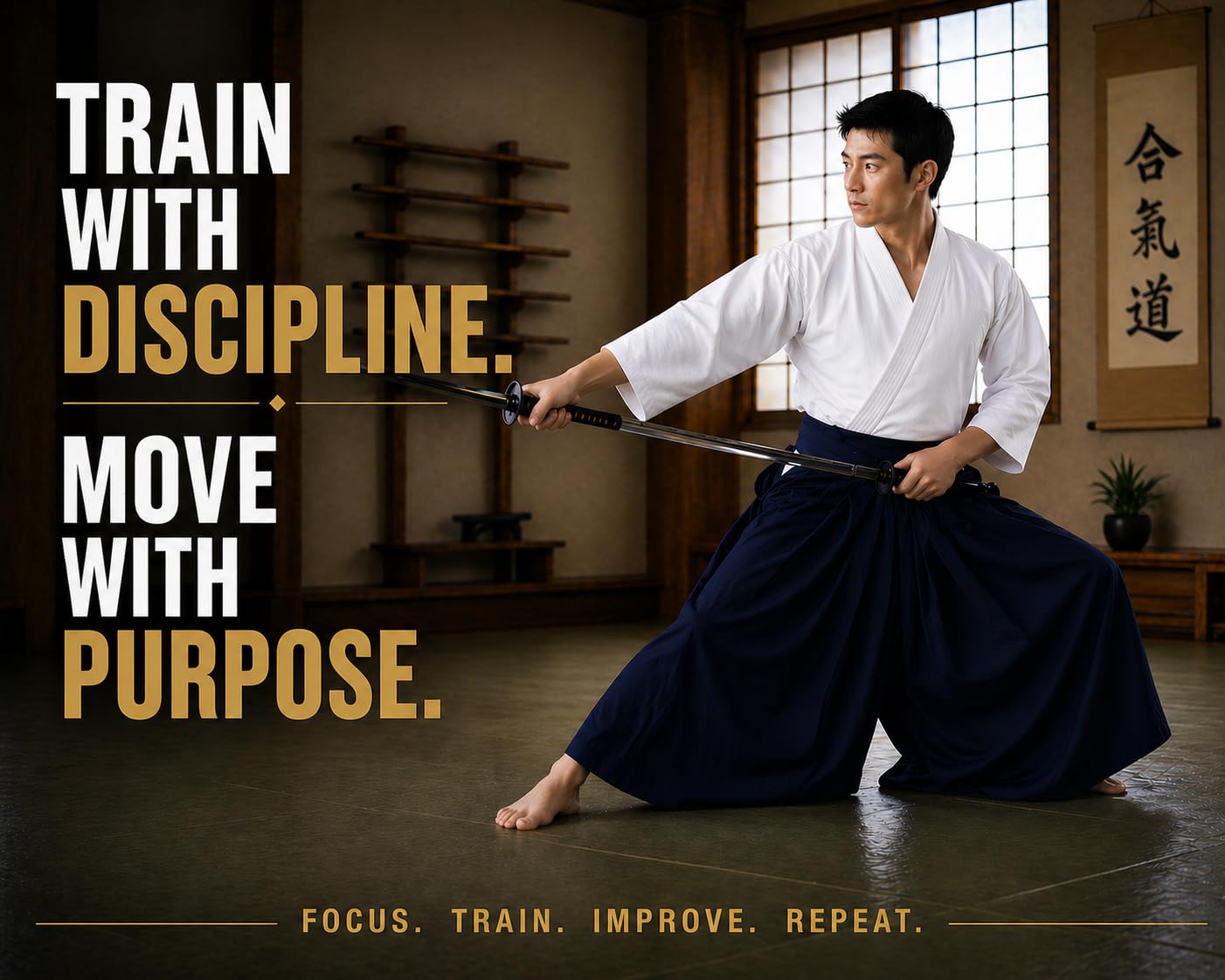 Aikido Kendo Traditional Deluxe Polycotton Hakama Pants Uniform