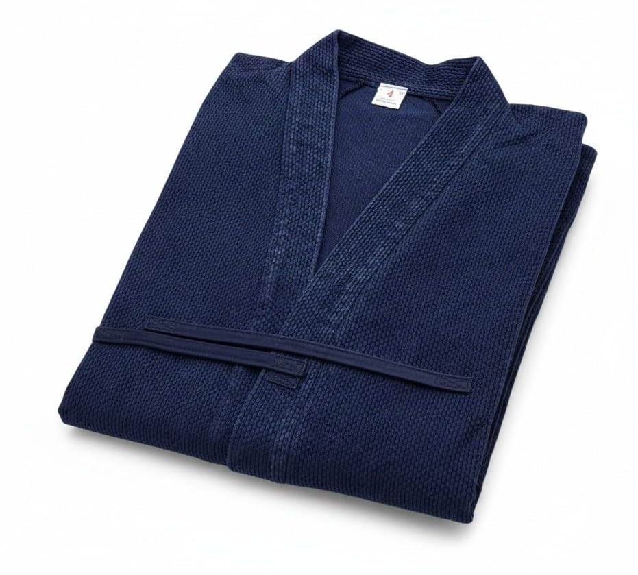 Aikido Kendo Gi Jacket – 100% Cotton Rice-Grain Weave - Navy