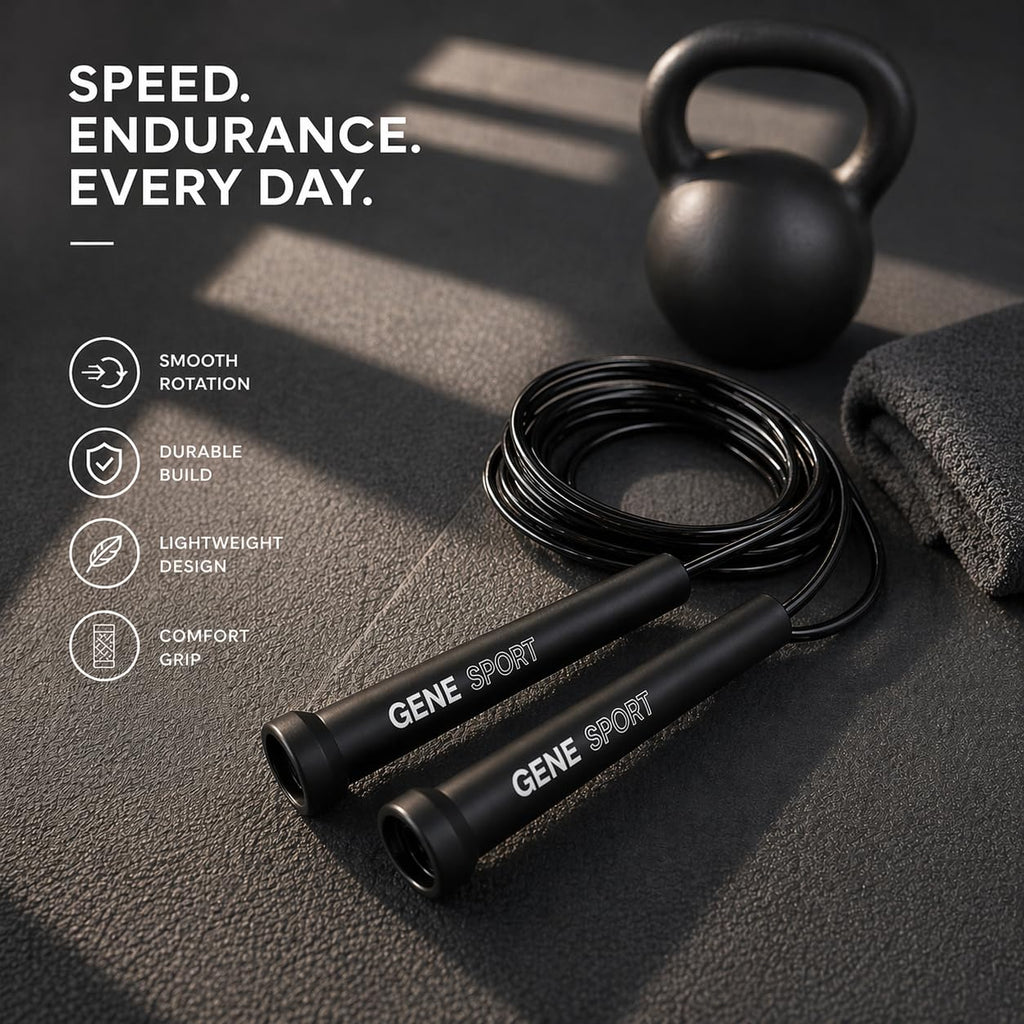 Speed Jump Rope – Adjustable PVC Skipping Rope with Ergonomic Handles, Tangle-Free Fitness Jump Rope for Cardio, CrossFit, Boxing, HIIT & Home Workouts