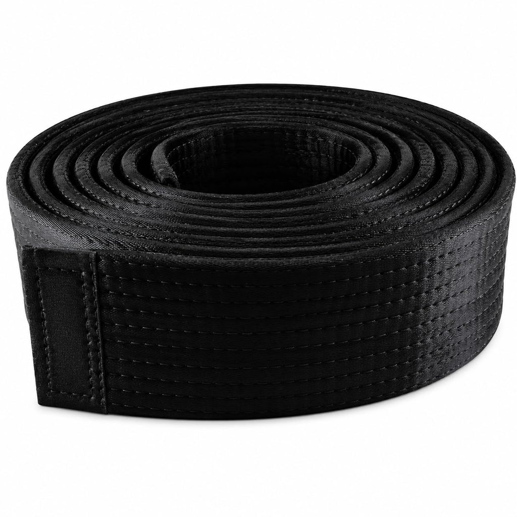 Deluxe Satin Black Belt – Premium Ceremonial Rank Belt