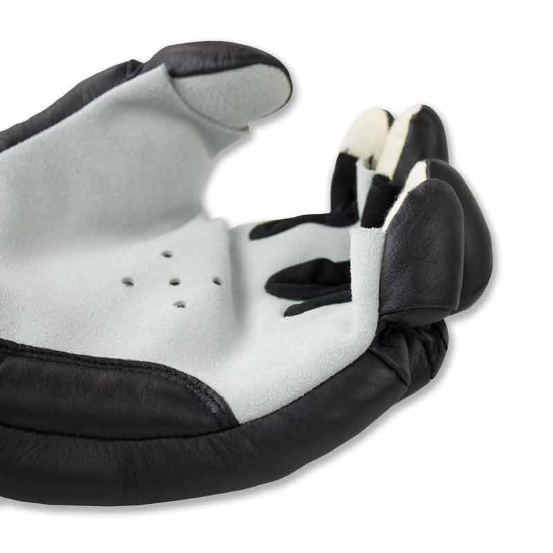 Leather Kenpo Training Gloves – Open Palm Gloves with Lace-Up Wrist Support - Pair