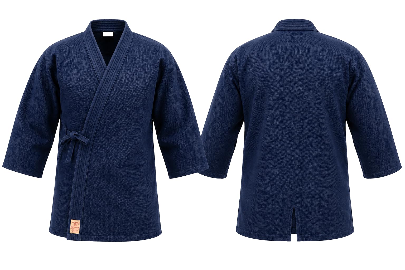 Aikido Kendo Gi Jacket – 100% Cotton Rice-Grain Weave - Navy
