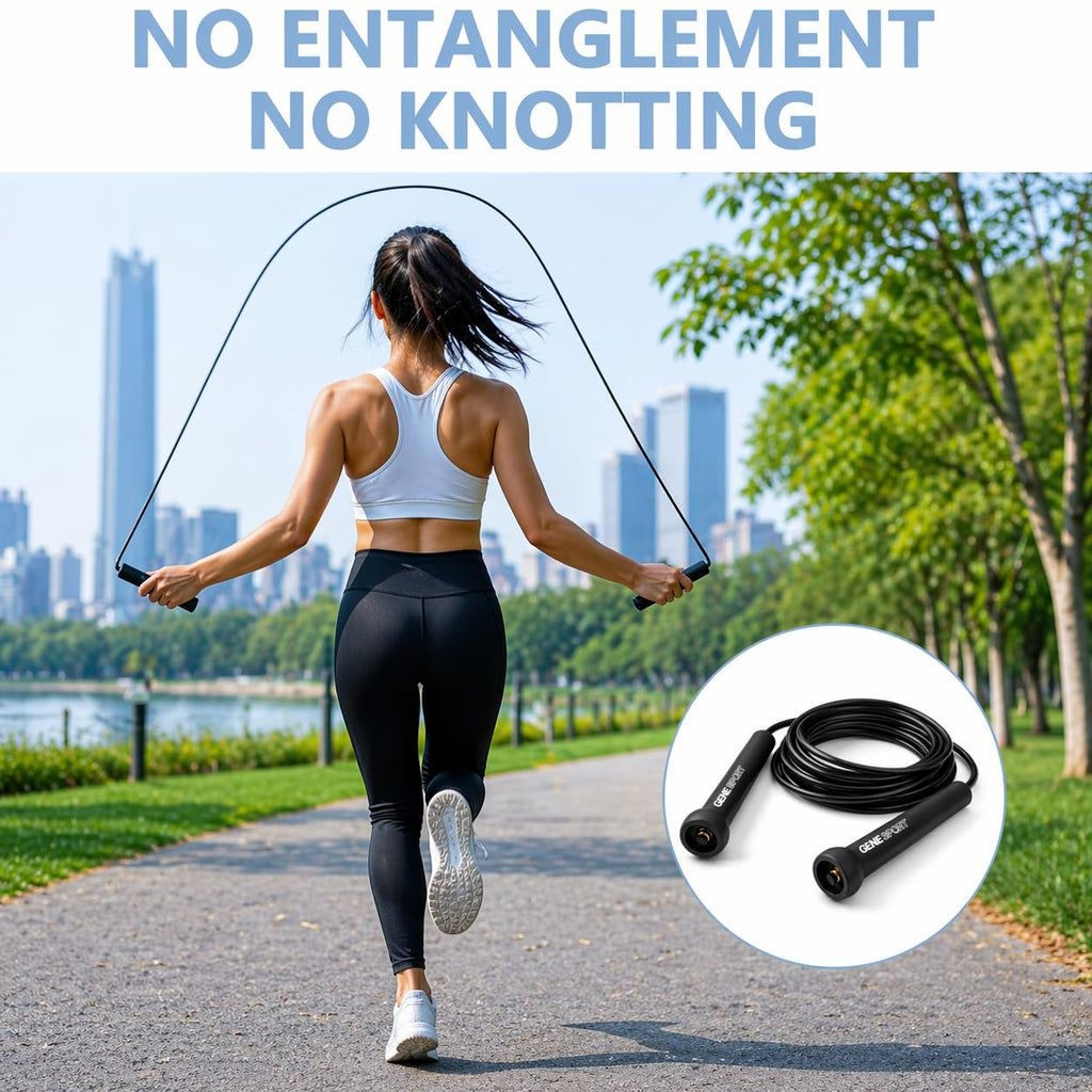 Speed Jump Rope – Adjustable PVC Skipping Rope with Ergonomic Handles, Tangle-Free Fitness Jump Rope for Cardio, CrossFit, Boxing, HIIT & Home Workouts