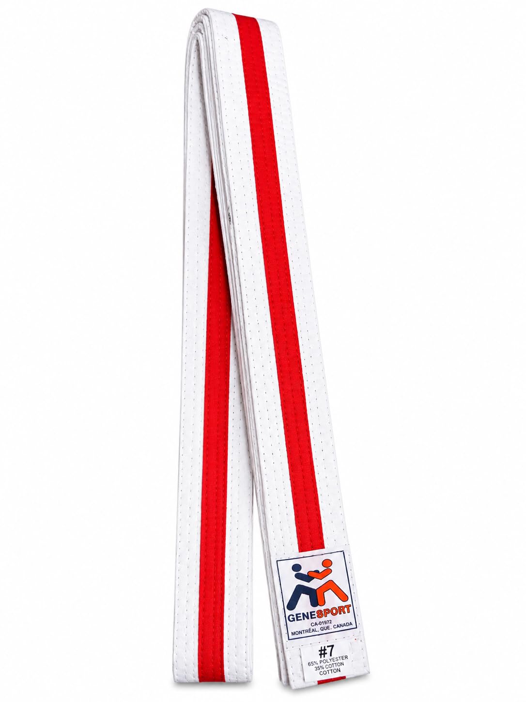 Rank Belt with Color Stripe - Poly-Cotton