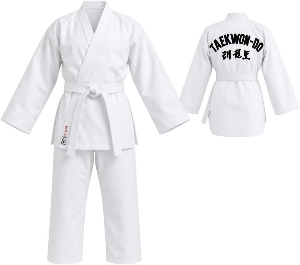 Taekwondo Uniform Lightweight Crossover Jacket Traditional Martial Arts Suit White
