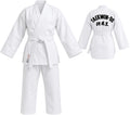 Taekwondo Uniform Lightweight Crossover Jacket Traditional Martial Arts Suit White