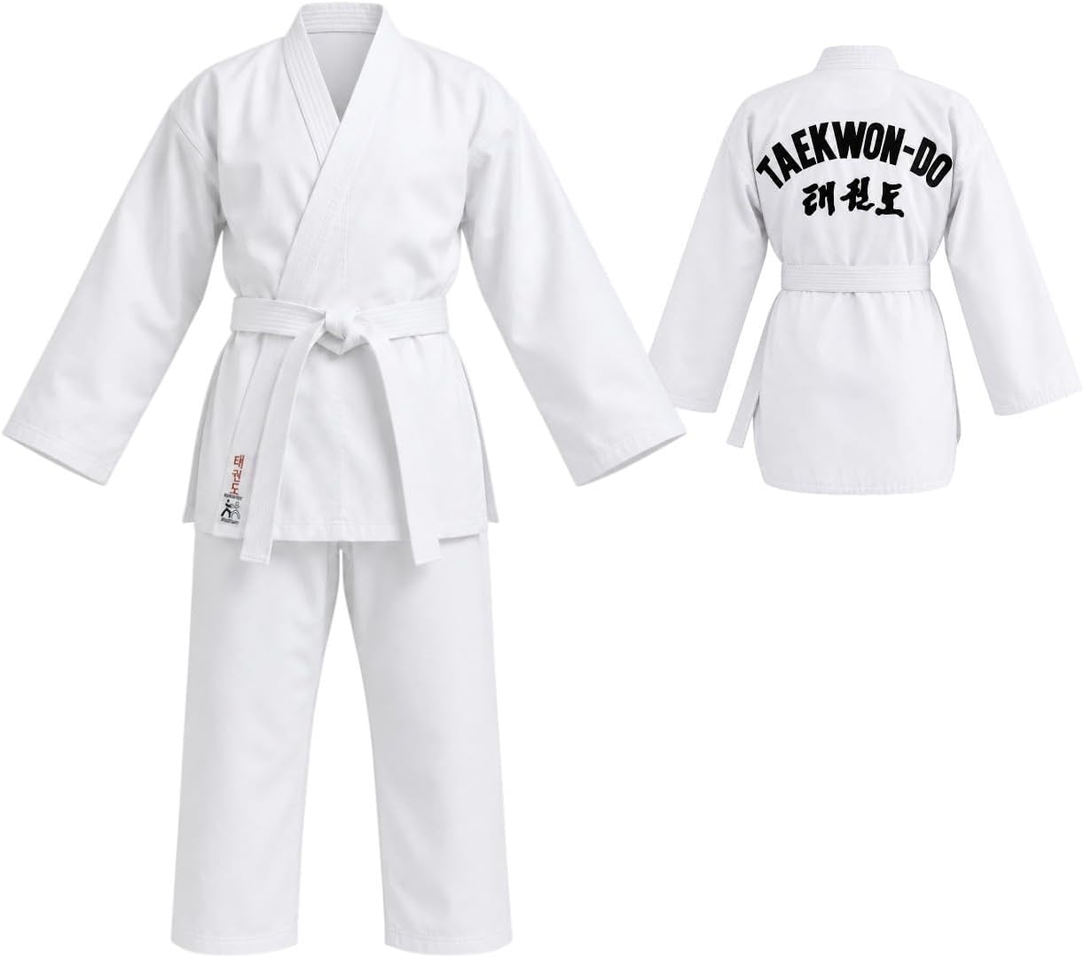 Taekwondo Uniform Lightweight Crossover Jacket Traditional Martial Arts Suit White