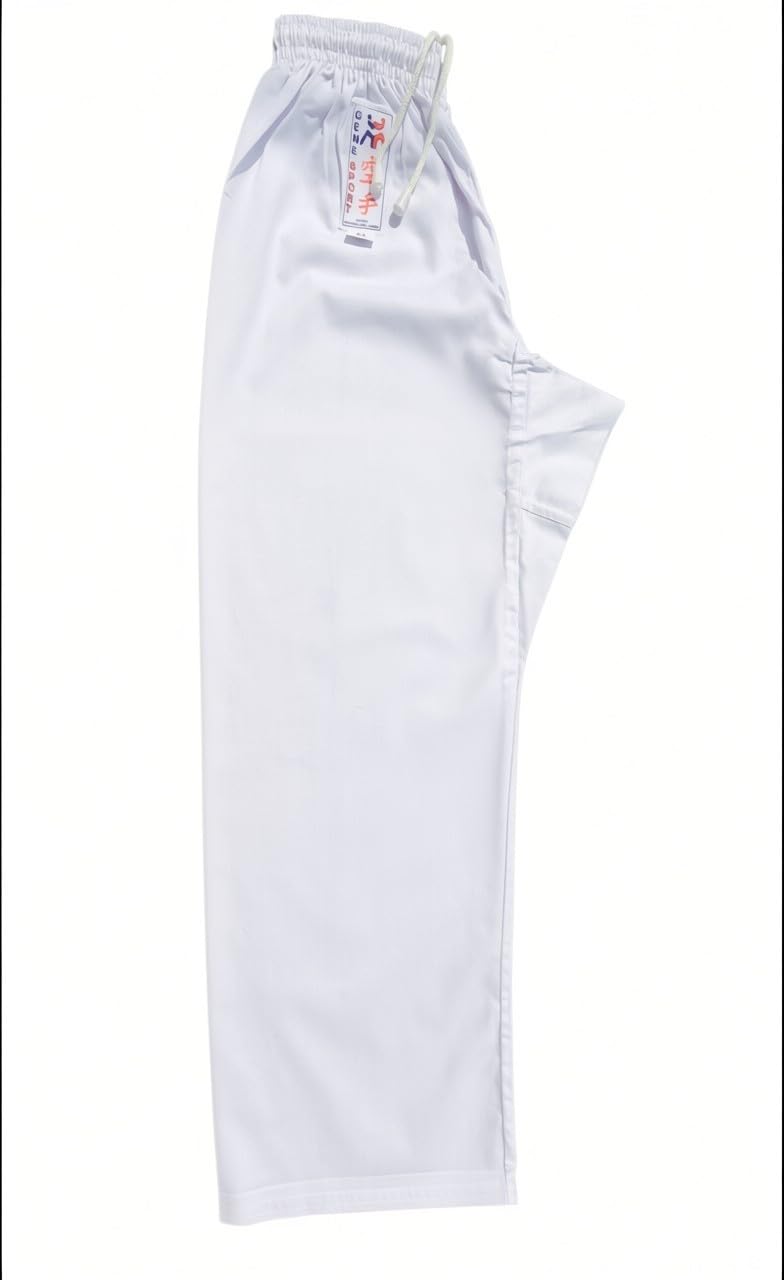 Karate Gi Uniform EXTRA FIT – Lightweight Training Suit with Belt - White Top/Pants