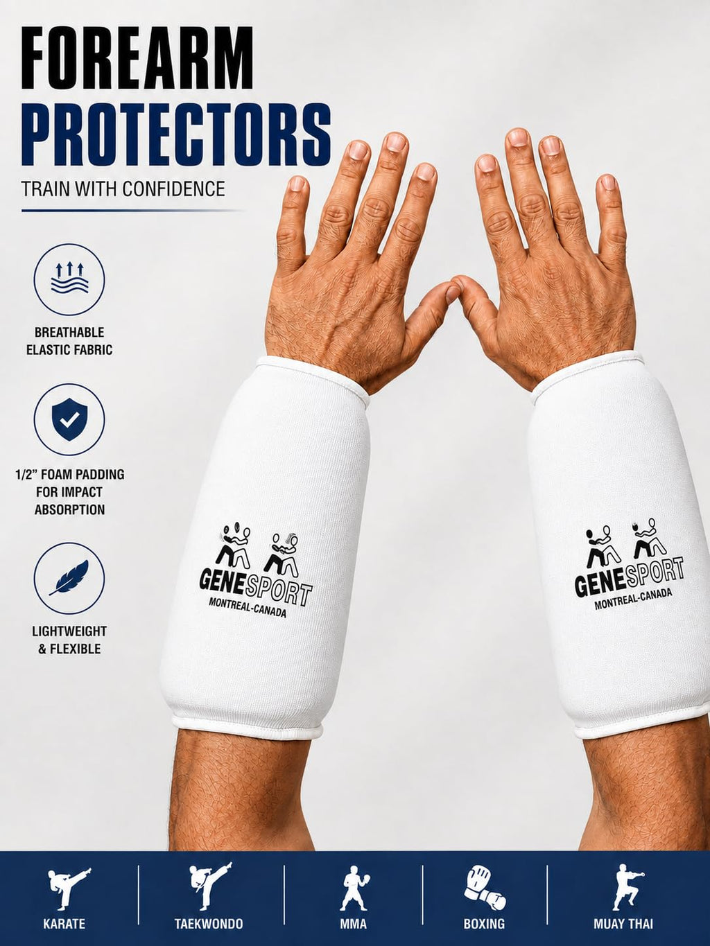 Forearm Pads - Flat Arm Guards Protector  - Pair