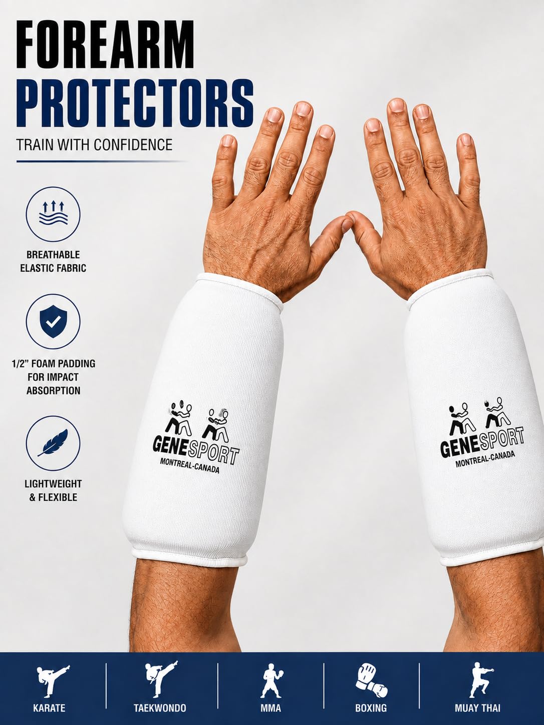 Forearm Pads - Flat Arm Guards Protector  - Pair