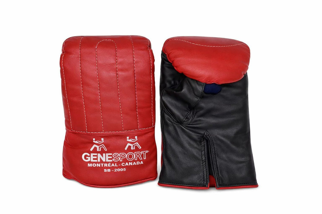 Boxing Heavy Bag Gloves – Old School Pro Training Gloves, Genuine Leather, Classic Vintage Style, Durable Padding for Bag Work & Fitness - Pair