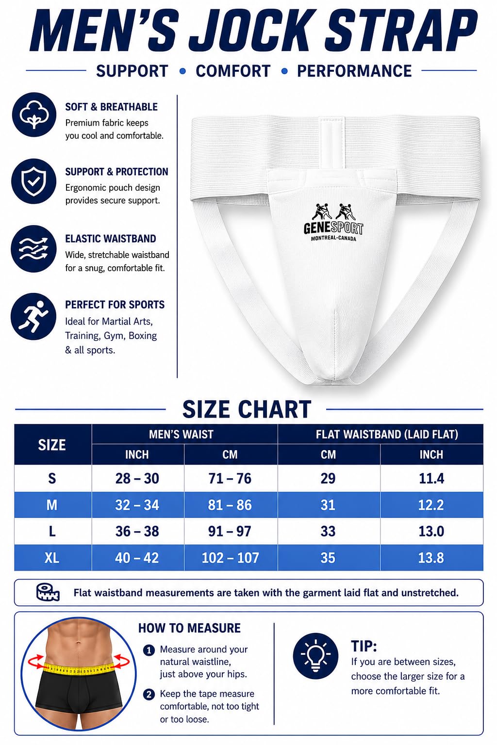Men's Athletic Jockstrap with Removable Protective Cup – Groin Guard for Boxing, MMA, Martial Arts, Hockey, Baseball, Football & Contact Sports