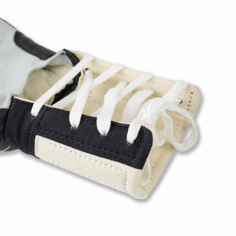 Leather Kenpo Training Gloves – Open Palm Gloves with Lace-Up Wrist Support - Pair