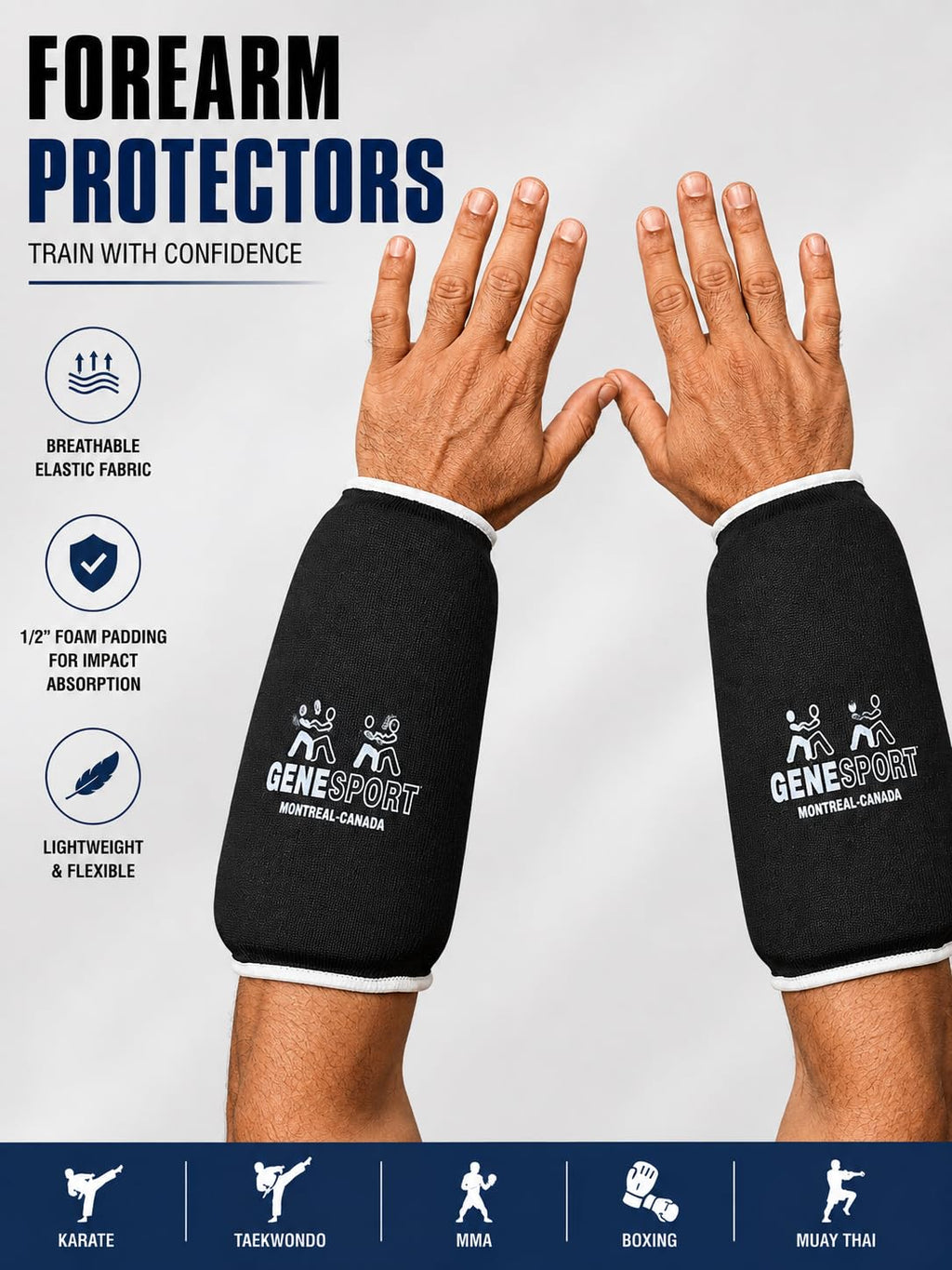 Forearm Pads - Flat Arm Guards Protector  - Pair