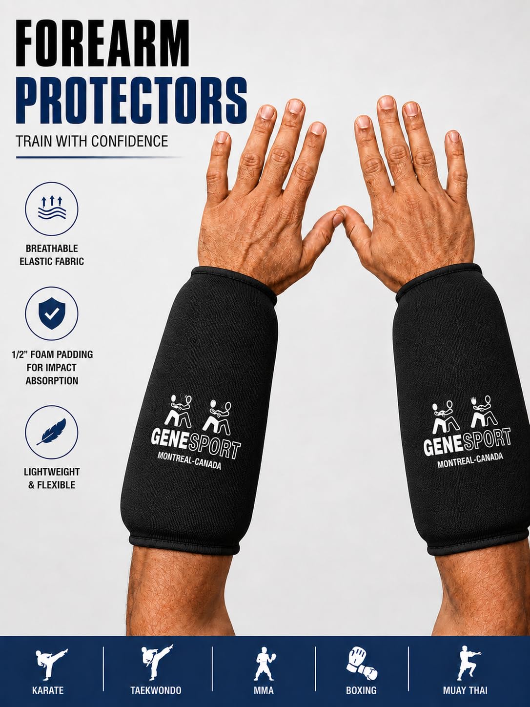 Forearm Pads - Flat Arm Guards Protector  - Pair
