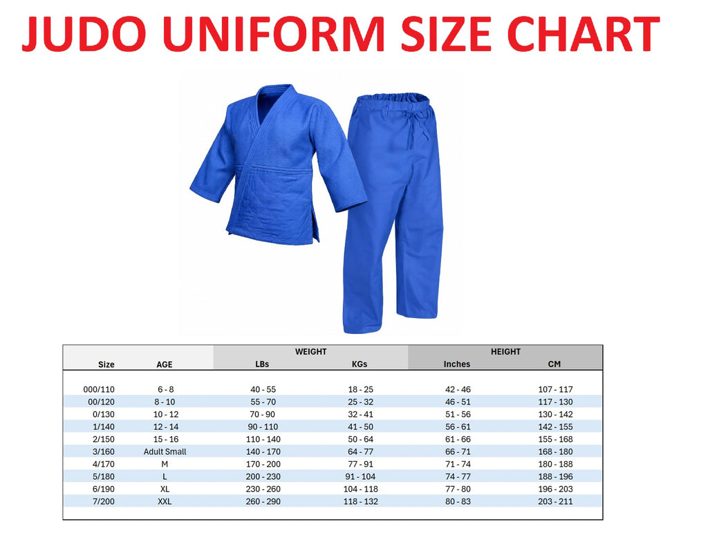 Judo Single Weave Judo Gi Uniform - 100% Cotton