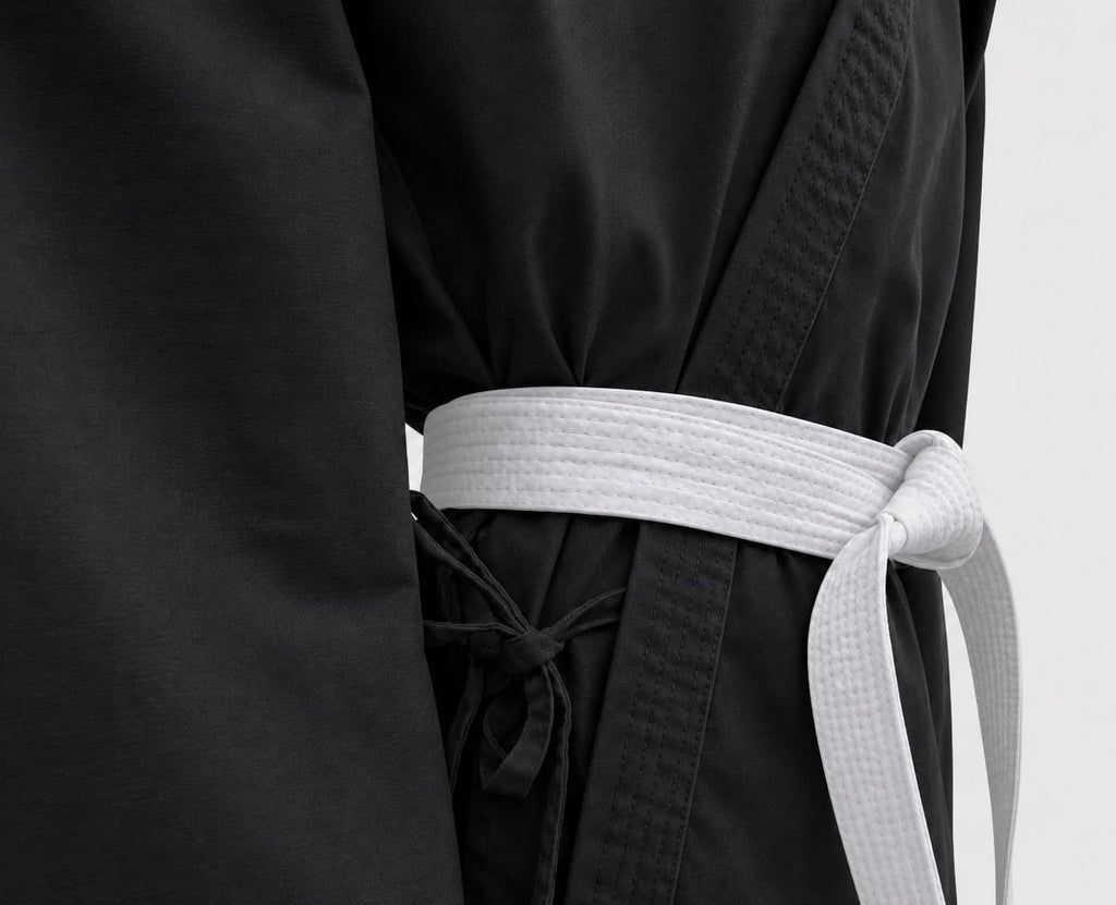 Karate Gi Uniform – Lightweight Training Suit with Belt - Black Top/Pants