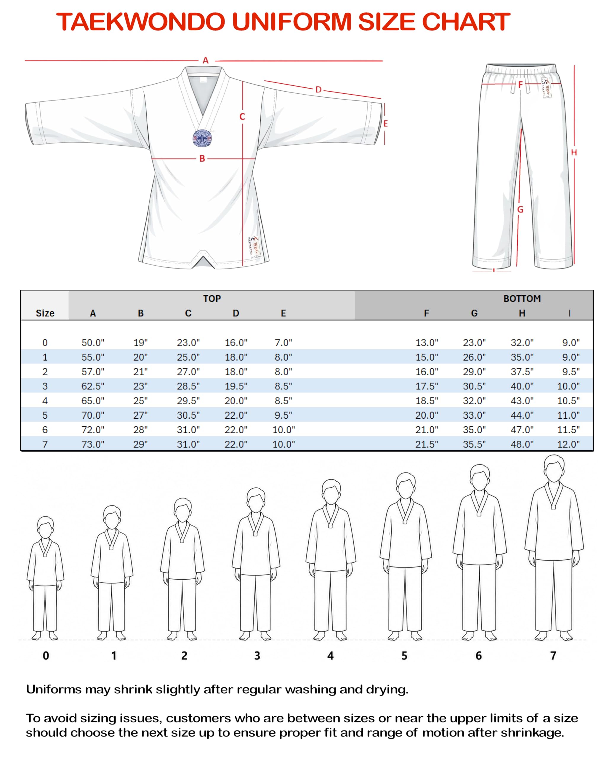 Taekwondo Uniform with Belt – Lightweight Classic Dobok White Collar V-Neck