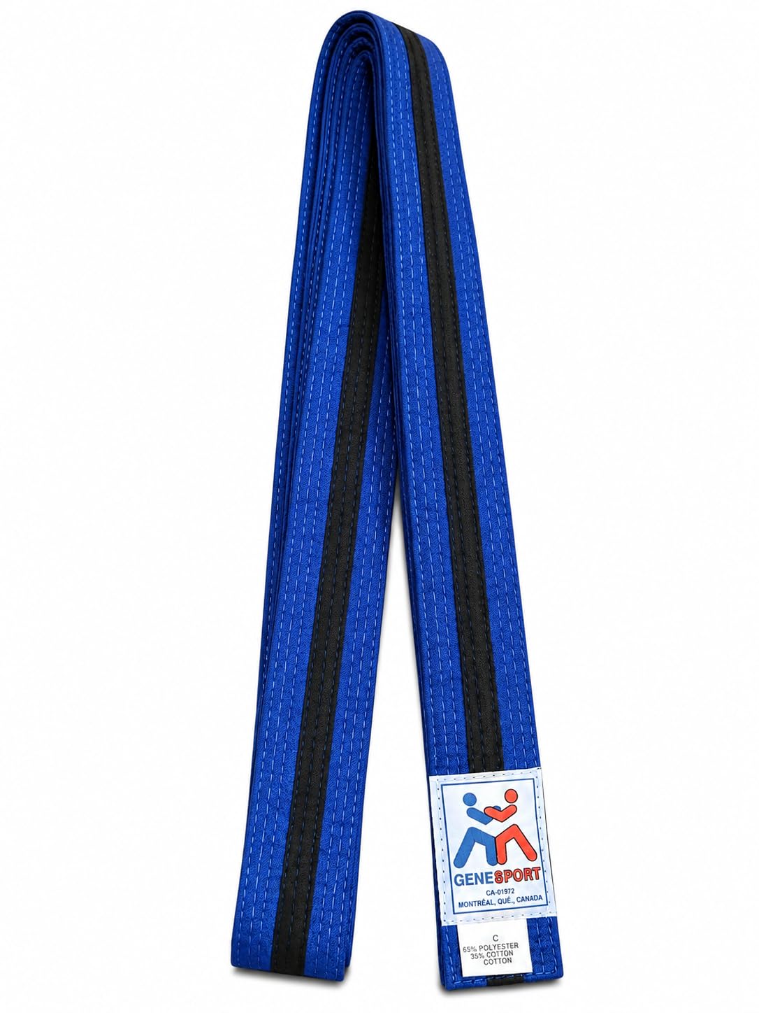 Rank Belt with Color Stripe - Poly-Cotton
