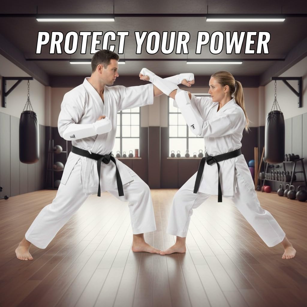 Forearm Fist & Hand Guards – Flat Padded Arm Pads Sleeves Protection  - Pair