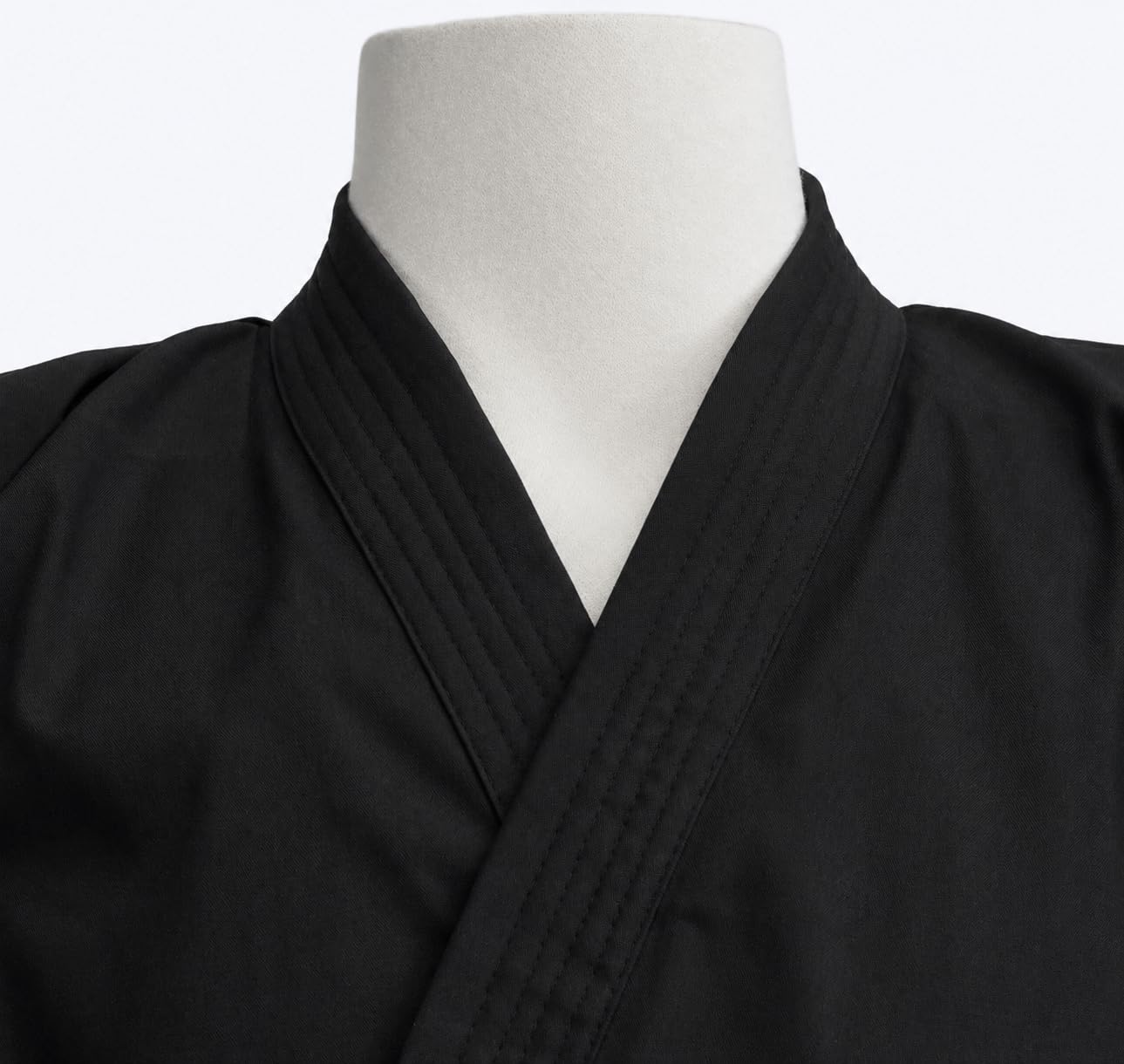 Karate Gi Uniform – Lightweight Training Suit with Belt - Black Top/Pants