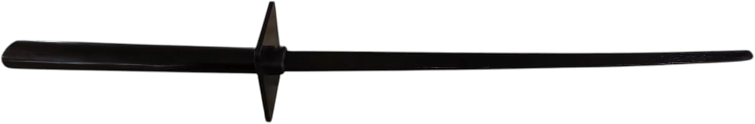 Ninja Wooden Bokken – with Square Tsuba 34" - Black Sword