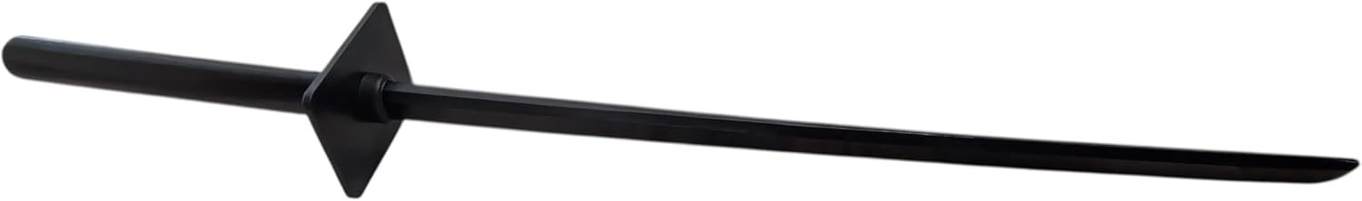 Ninja Wooden Bokken – with Square Tsuba 34" - Black Sword