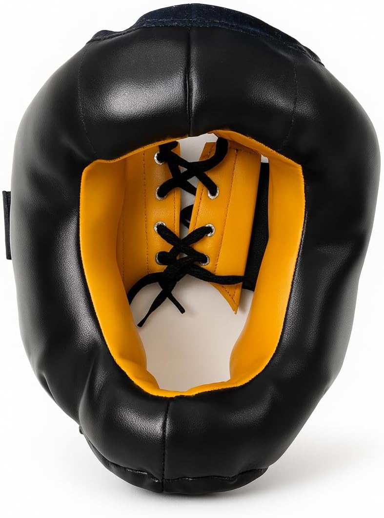 Head Guard - Lace-Up Adjustable Training Open-Face Helmet