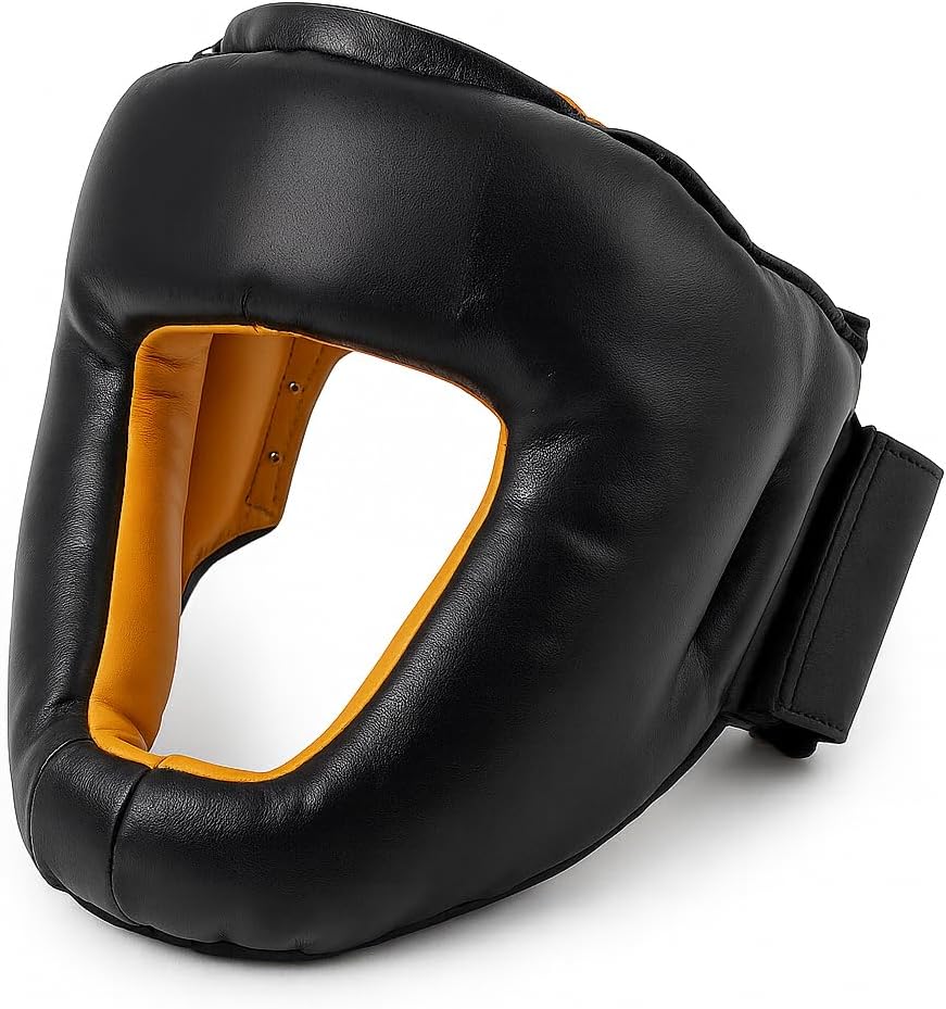 Head Guard - Lace-Up Adjustable Training Open-Face Helmet