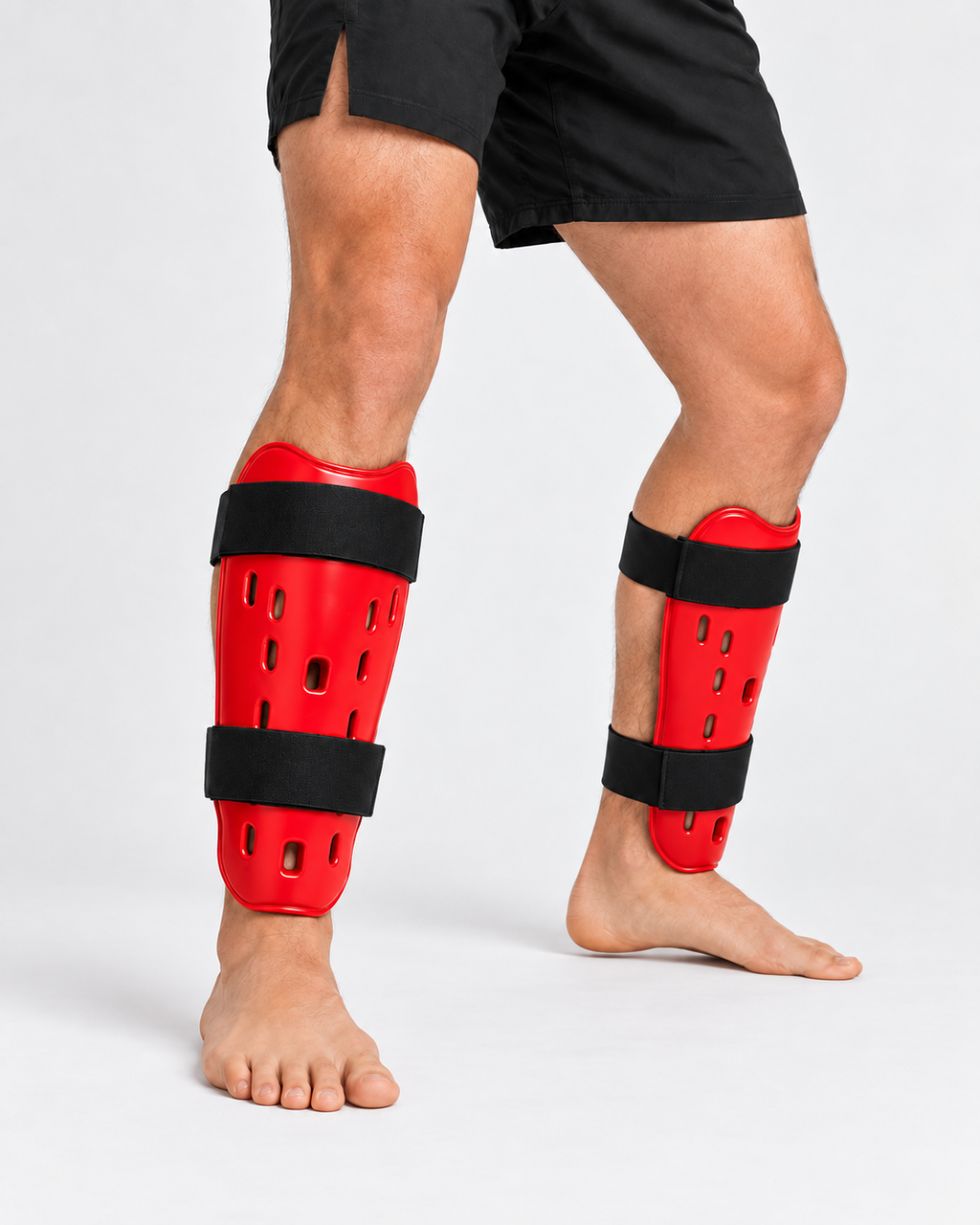 Shin Guards – 1/2" Padded Foam Shin Protectors with Ventilation & Elastic Straps - Pair