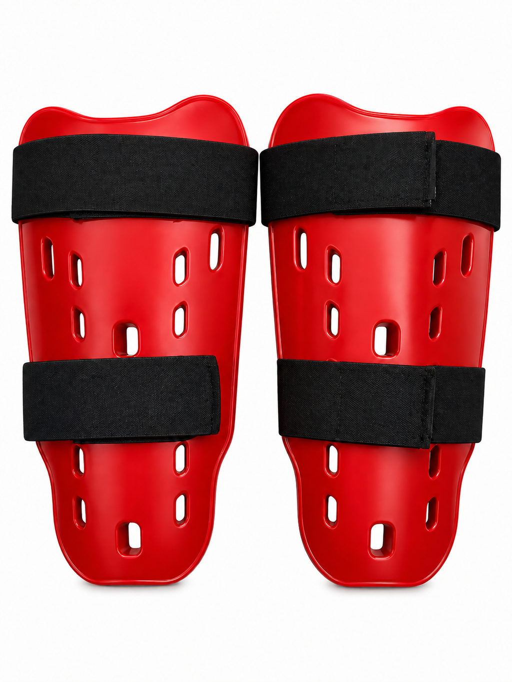 Shin Guards – 1/2" Padded Foam Shin Protectors with Ventilation & Elastic Straps - Pair
