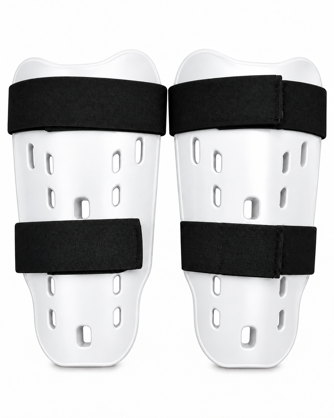 Shin Guards – 1/2" Padded Foam Shin Protectors with Ventilation & Elastic Straps - Pair