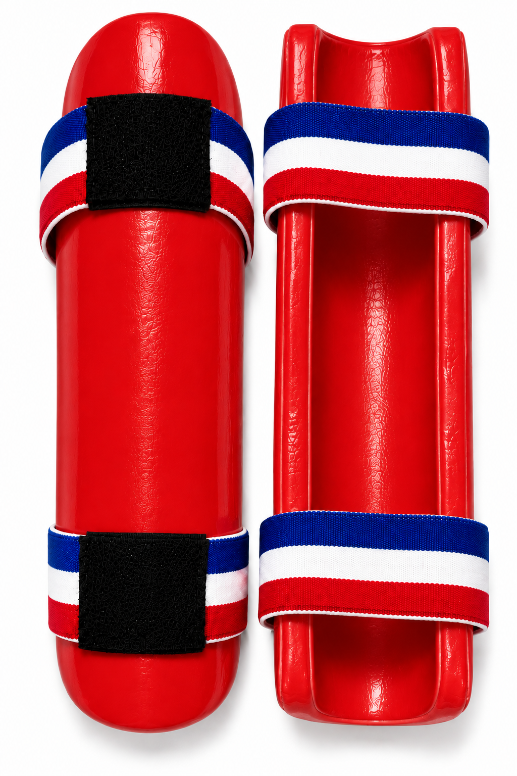 Traditional Martial Arts Shin Guards – Padded Protective Guards with Adjustable Straps - Pair