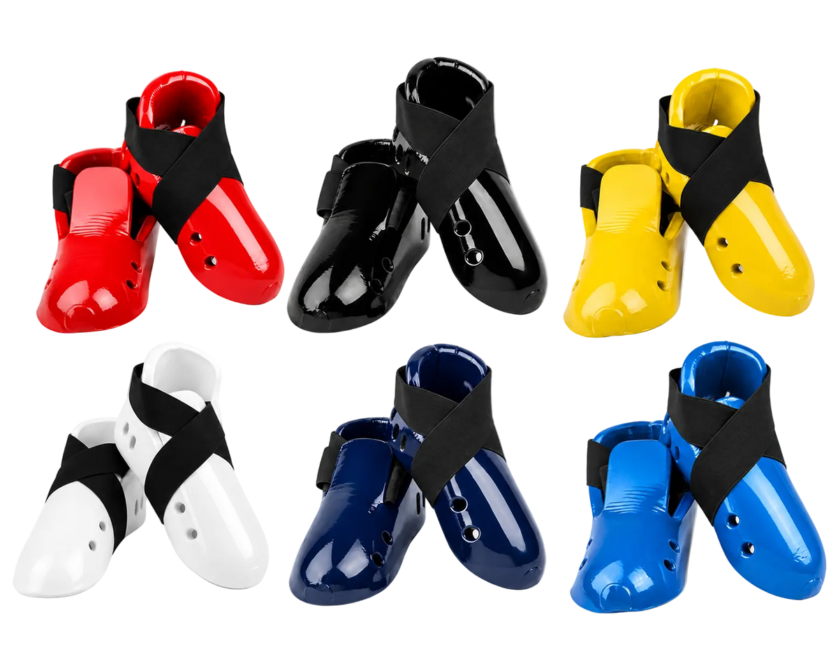 Single Layer Karate Kicks – Padded Sparring Foot & Instep Protectors - Pair