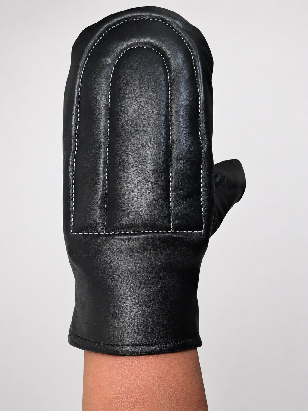 Vintage Genuine Leather Martial Arts Bag Gloves – Padded Training Mitts with Wrist Support - Pair