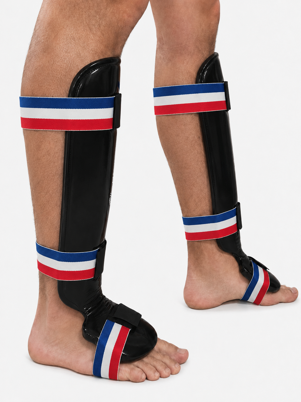 Shin & Instep Guards – Foam Padded Martial Arts Leg & Foot Protectors with Elastic Straps – Pair