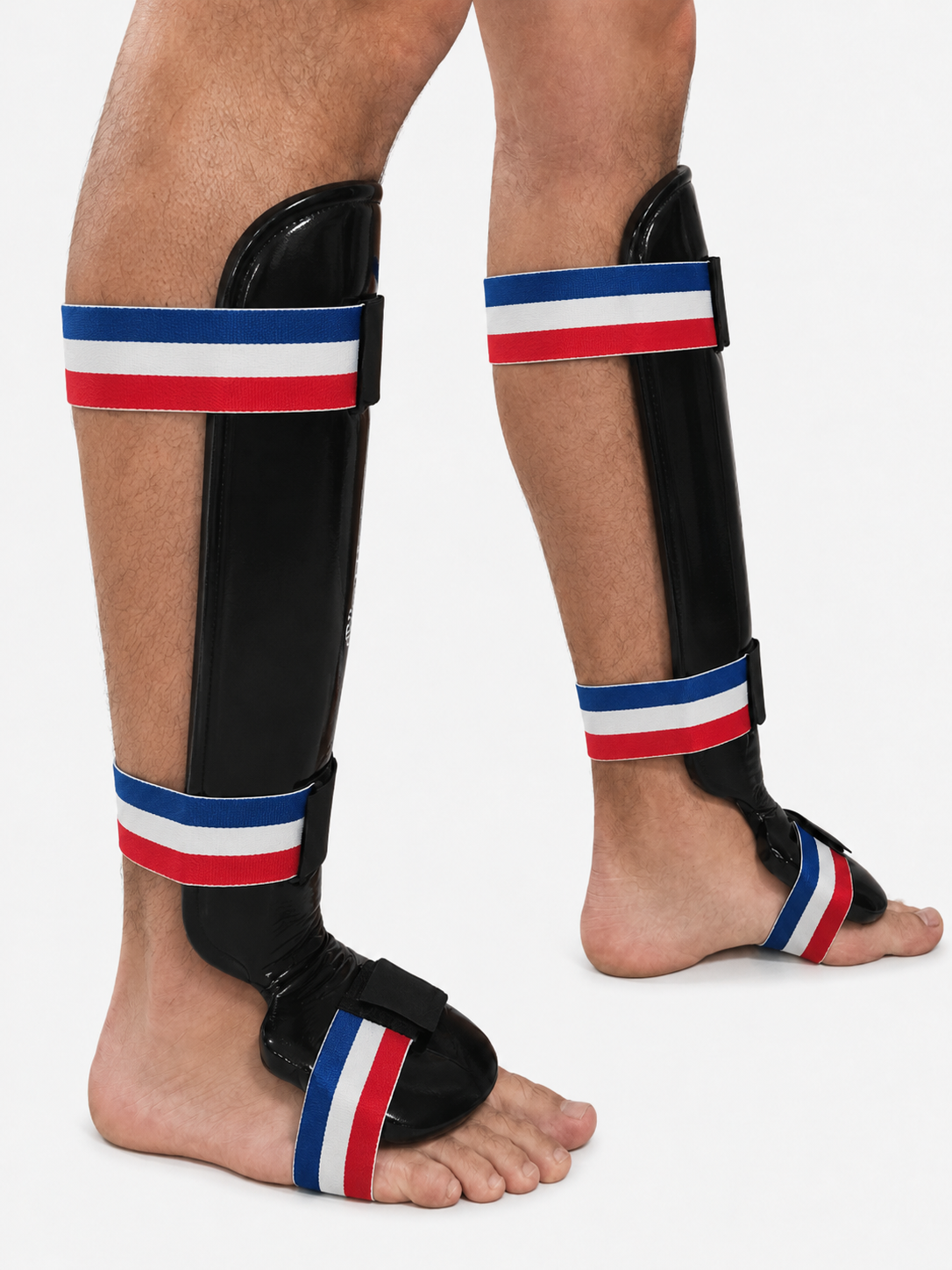 Shin & Instep Guards – Foam Padded Martial Arts Leg & Foot Protectors with Elastic Straps – Pair