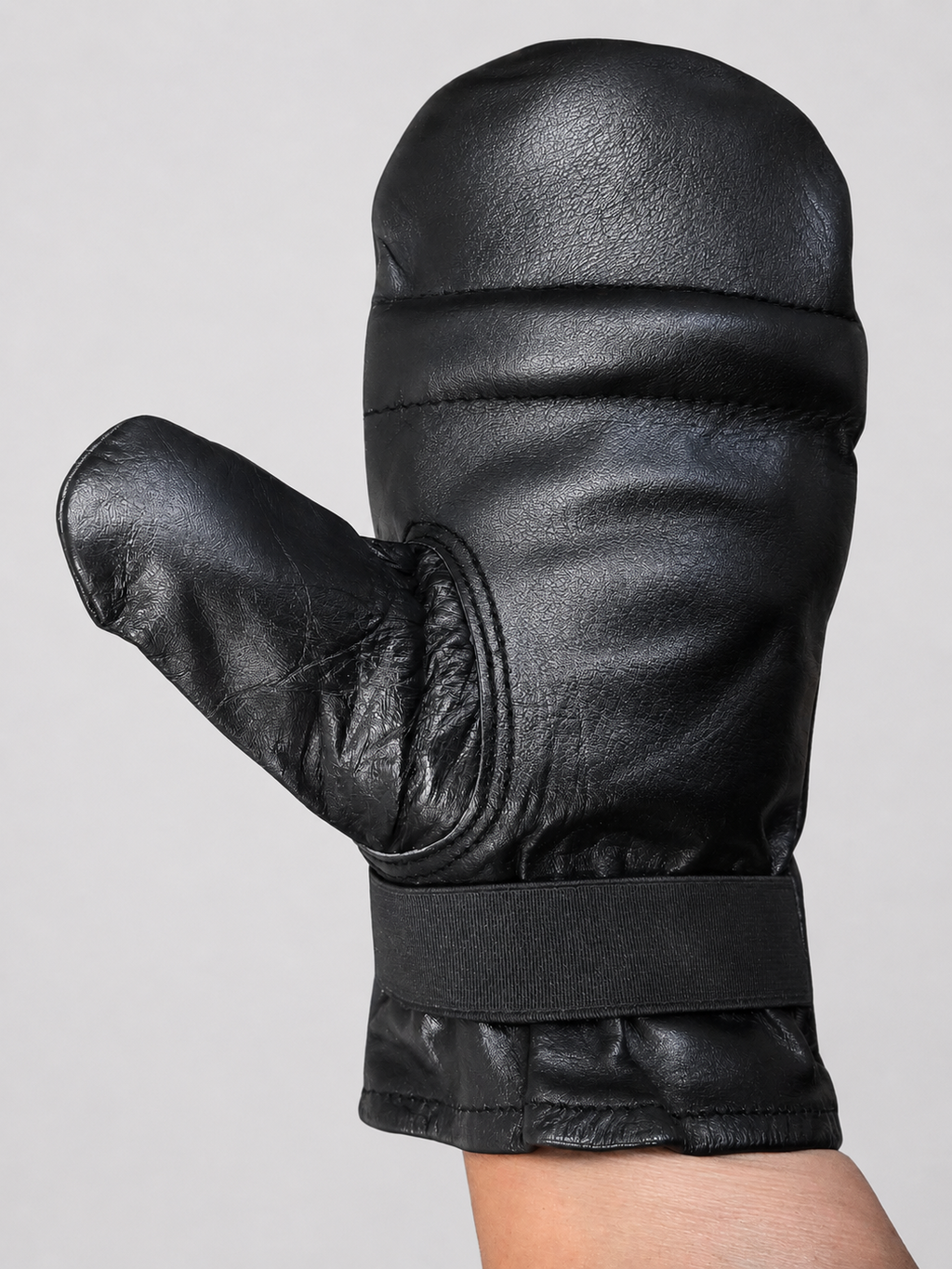 Vintage Genuine Leather Martial Arts Bag Gloves – Padded Training Mitts with Wrist Support - Pair