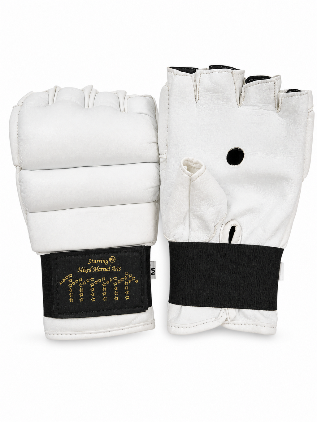 Kyokushin Karate Gloves – Leather Fingerless Full-Contact Sparring Gloves with Padded Knuckles & Wrist Support - Pair