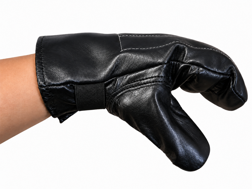 Vintage Genuine Leather Martial Arts Bag Gloves – Padded Training Mitts with Wrist Support - Pair
