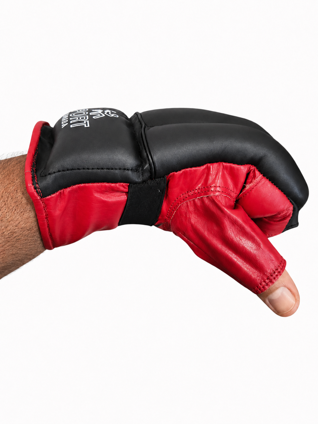 Martial Arts Open-Finger Bag Gloves – Padded Fingers & Foam Palm Grip - Pair