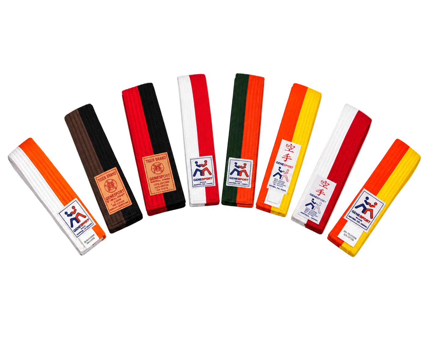 Rank Belt - Half & Half Dual Color - Poly-Cotton