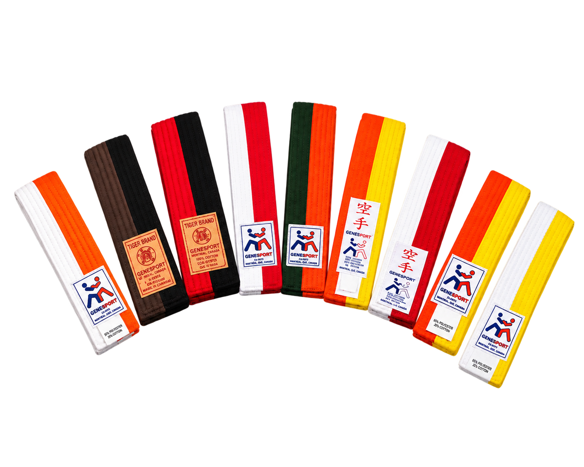 Rank Belt - Half & Half Dual Color - Poly-Cotton