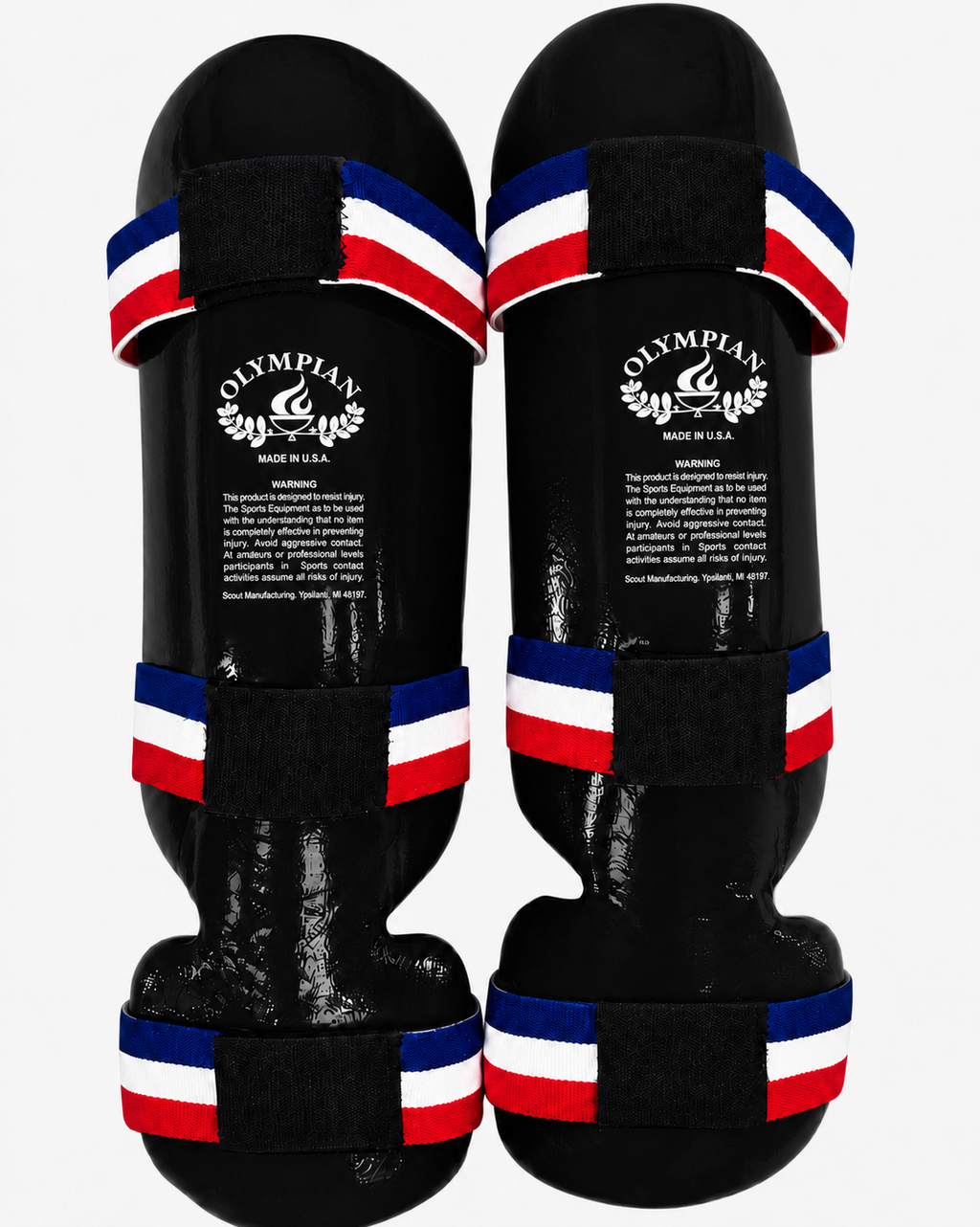 Shin & Instep Guards – Foam Padded Martial Arts Leg & Foot Protectors with Elastic Straps – Pair