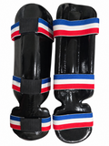 Shin & Instep Guards – Foam Padded Martial Arts Leg & Foot Protectors with Elastic Straps – Pair