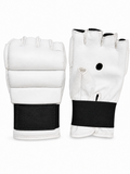Kyokushin Karate Gloves – Leather Fingerless Full-Contact Sparring Gloves with Padded Knuckles & Wrist Support - Pair